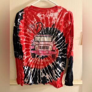 Simply Southern Tie-Dye Shirt - Red and Black